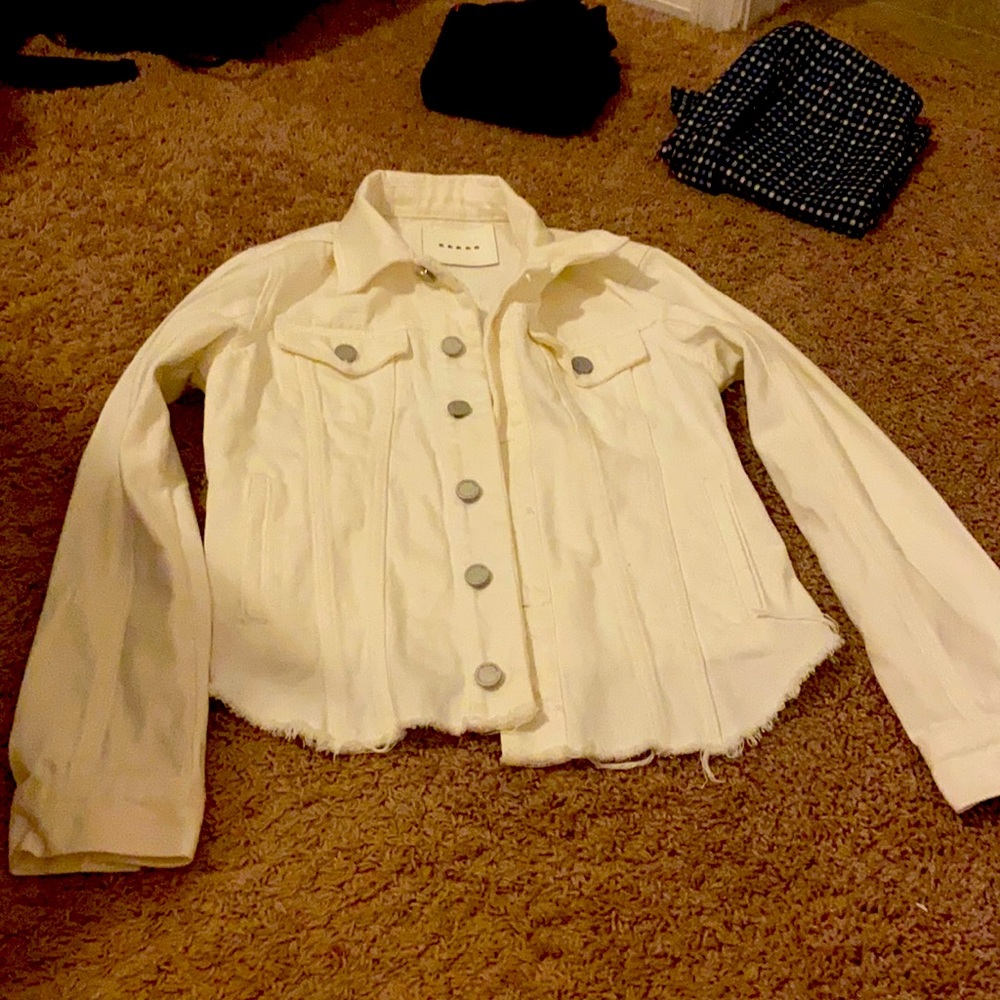 White jean jacket